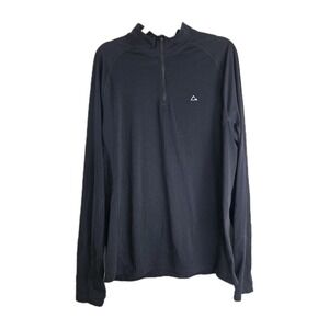 Paradox Mens XL‎ Black Long Sleeve Layering Thermal 1/4 Zip Size XL